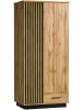 Feldmann-Wohnen Stauraumschrank Lamia Eiche Wotan / schwarz 90 / 52 / 193cm