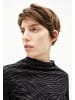 armedangels Langarmshirt Calunaa Zebraraa in schwarz anthrazit