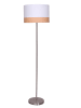 SalesFever Stehleuchte 151 cm 1-flammig dimmbar mit Holzoptik am Lampenschirm in Weiß