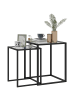 HOMCOM Beistelltisch Set-42L x 42B x 51H cm-Schwarz