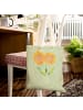 Mr. & Mrs. Panda Shopper Bag Blume Sonnenblume ohne Spruch in Blattgrün