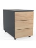 VCM  Rollcontainer Beistellcontainer Dalosa 70 cm in Anthrazit / Honig-Eiche