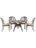 Beliani 5-tlg Gartentisch Set SALENTO in Braun/Beige