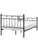 Beliani Doppelbett LYNX in Schwarz - (W) 121 x (H) 110 x (L) 209 cm
