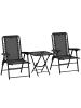 Outsunny Balkonmöbel Set,61L x 65B x 91H cm,Schwarz