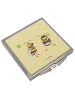 Mr. & Mrs. Panda Handtaschenspiegel quadratisch Hummeln Kleeblat... in Gelb Pastell