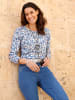 WITT WEIDEN Print-Shirt in ecru-jeansblau-bedruckt