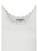 More & More Rippentop mit Spitzenkante in off white