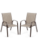 COSTWAY 2er Set Gartenstühle 56x72x90cm in Grau
