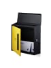 relaxdays Briefkasten in Schwarz Gelb - (B)35x (H)33 x (T)12,5 cm