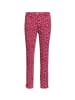 GOLDNER Druckhose Druckhose mit ausgefallenem Blumenmuster in marine / rot / gemustert