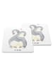 Mr. & Mrs. Panda Untersetzer Set Pinguine Kuscheln ohne Spruch in Weiß