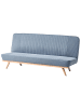 Beliani Schlafsofa KALFAFEL in Blau/Braun - (W) 191 x (H) 84 x (L) 73 cm