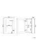 Beliani Bad-Spiegelschrank CAMERON in Weiß/Silber - (W) 40 x (H) 60 x (L) 12 cm