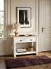 KADIMA DESIGN Konsolentisch | Weiß/Eiche, 85x35x76cm, Schubladen