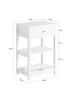 SoBuy Nachttisch in Mattweiß - (W) 30 x (H) 69 x (L) 45 cm