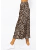 SASSYCLASSY Midi Rock mit Leo-Print in Schwarz, Braun, Beige