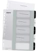 Leitz Plastikregister Wow 1-5 beschriftbar A4 PP 5 Blatt weiß/schwarz