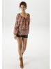 Aniston CASUAL Schlupfbluse in schwarz-beige-grün-rot-pink-orange