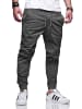 behype Chinohose - BHFORLI Jogger Chino Jeans Hose Stoffhose in Dark Grey