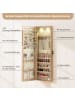 COSTWAY Schmuckschrank mit LED in Beige