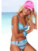 Venice Beach Bügel-Bikini in türkis-gestreift