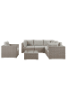 Beliani 7-tlg Lounge Set CONTARE in Grau/Beige