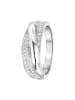 Lucardi 925 Silber Ring  Asymmetrisch