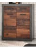 Furn.Design Kommode Old Used Wood Shabby Design mit grau, 92 x 104 cm