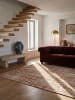 KADIMA DESIGN Kurzflor-Teppich fussbodenheizung-geeignet CROAL Chevron in Natur-Terrakotta