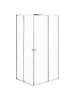 Beliani Duschkabine HUAPI in Silber - (W) 90 x (H) 190 x (L) 90 cm