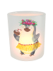 Mr. & Mrs. Panda Glas Windlicht Pinguin Kokosnuss ohne Spruch in Transparent