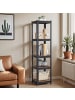 SONGMICS Schwerlastregal Cozory in Vintagebraun-Schwarz - (B)37 x (H)150 x (T)37 cm