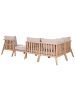 Beliani 6-tlg Sitzgruppe RIVELLO in Braun/Beige