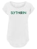 F4NT4STIC Long Cut T-Shirt Harry Potter Slytherin Text in weiß