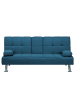 Beliani 3-Sitzer Sofa ROXEN in Blau/Silber - (W) 168 x (H) 77 x (L) 81 cm