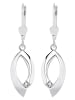 Adeliás Damen Ohrringe – Ohrhänger aus 925 Silber mit Zirkonia in silber