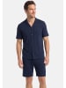 Hanro Schlafanzug Night & Day in Deep navy