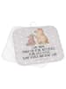 Mr. & Mrs. Panda Topflappen Bär Kind mit Spruch in Grau Pastell