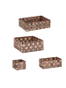 relaxdays 6-tlg. Aufbewahrungskorb Set in Braun