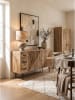 KADIMA DESIGN Sideboard rechteckig, Massivholz, 2 Türen und 3 Schubladen