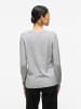 Vila Strickpullover in Light Grey Melange