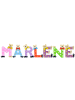 Playshoes Deko-Buchstaben "MARLENE" in bunt