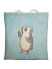 Mr. & Mrs. Panda Stofftasche Pinguin Duschen ohne Spruch in Eisblau