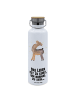 Mr. & Mrs. Panda Edelstahlflasche Lama Stolz mit Spruch in Weiß