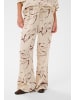 Soaked in Luxury Casual Hose SLClero Relaxed fit in Oatmeal Leave Print