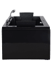 Beliani Whirlpool Badewannen VARADERO in Schwarz/Silber - (W) 90 x (H) 66 x (L) 183 cm