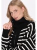 DreiMaster Maritim Damen Cardigan in Schwarz Wollweiss