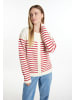 DreiMaster Damen Strickjacke in Wollweiss Rot