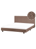 Beliani Doppelbett ALBI in Braun/Schwarz - (W) 175 x (H) 94 x (L) 211 cm